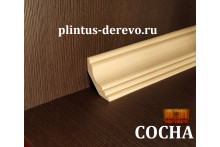 Плинтус из сосны (3+2) 55мм (пол 35мм х стена 40мм) клееный, без сучков. Цена за один м/п.